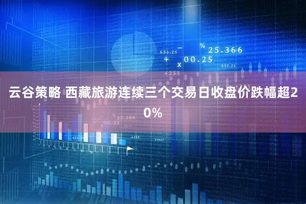 云谷策略 西藏旅游连续三个交易日收盘价跌幅超20%